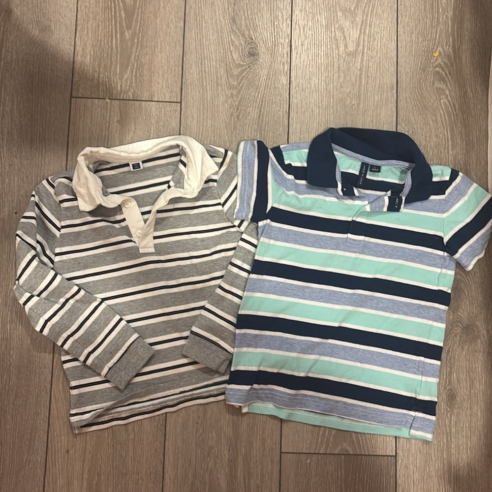 2 Janie and Jack Striped Shirts size 6